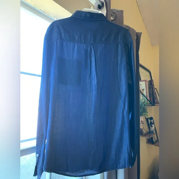 Ettelo Denim Collection Chambray Button-Down Shirt XL NWT - Picture 3 of 6